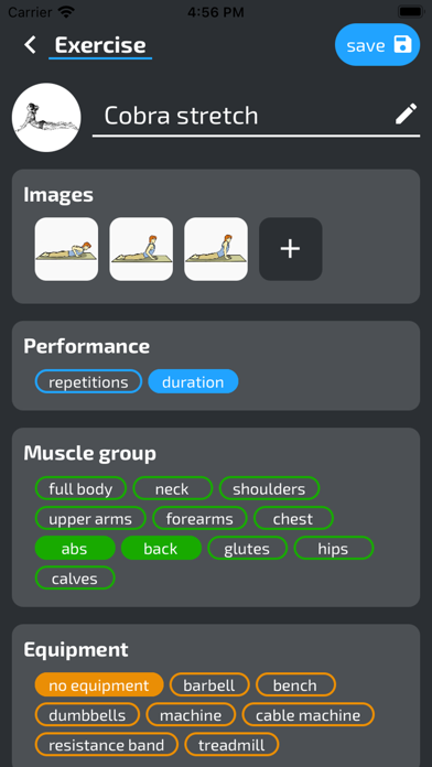 Workout planner. Home & Gym Screenshot