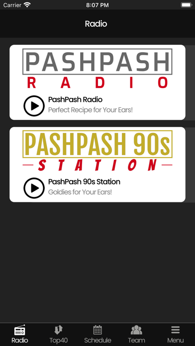PashPash Radio Screenshot