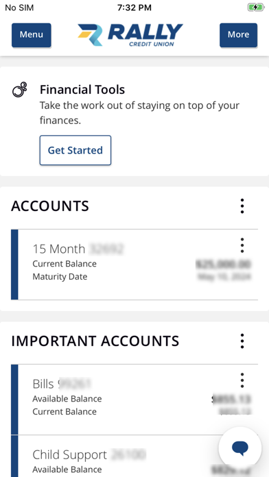 Rally Credit Union Screenshot