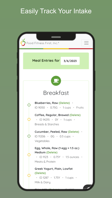 Food Fitness First Screenshot