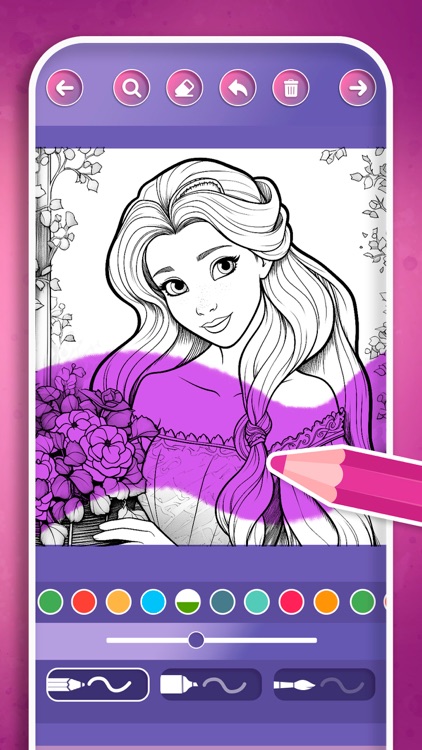 1000 princesses coloring book screenshot-4