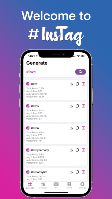 InsTag: Hashtags for IG Screenshot