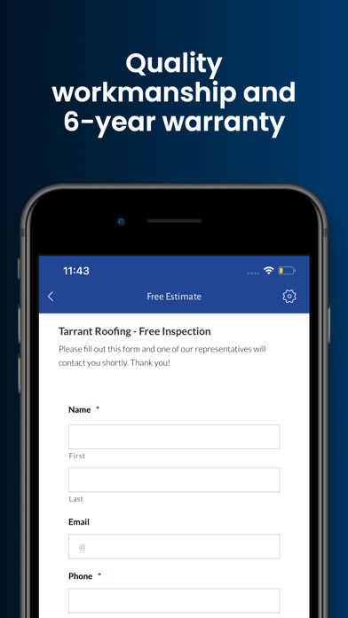 Tarrant Roofing Screenshot