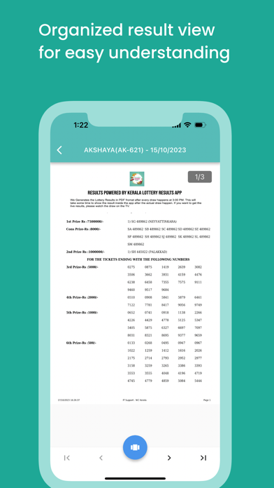 Kerala Lottery Result Screenshot