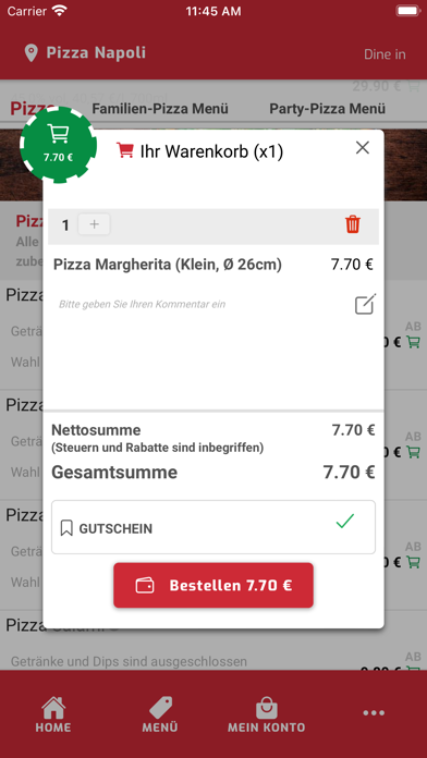 Pizza Napoli Witten Screenshot