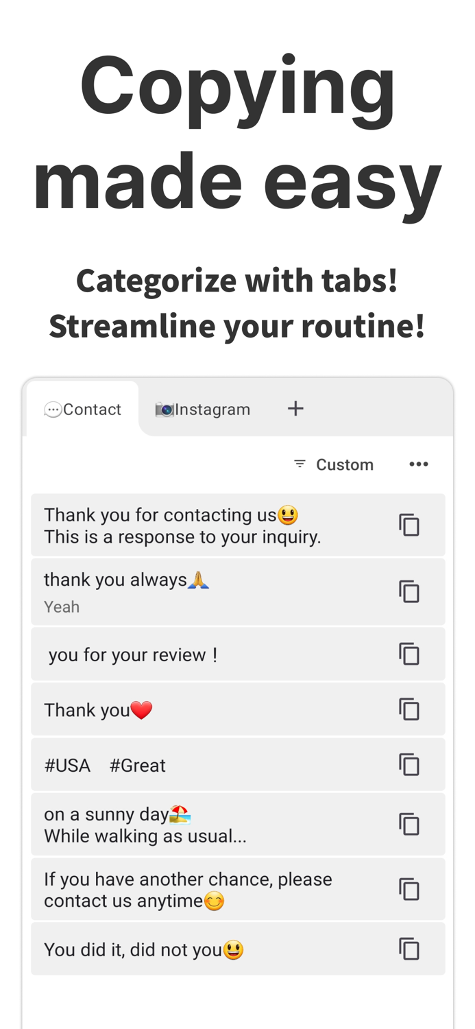 Copipe - clipboard and tab