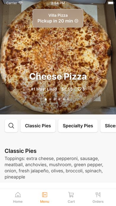 Villa Pizza NJ Screenshot