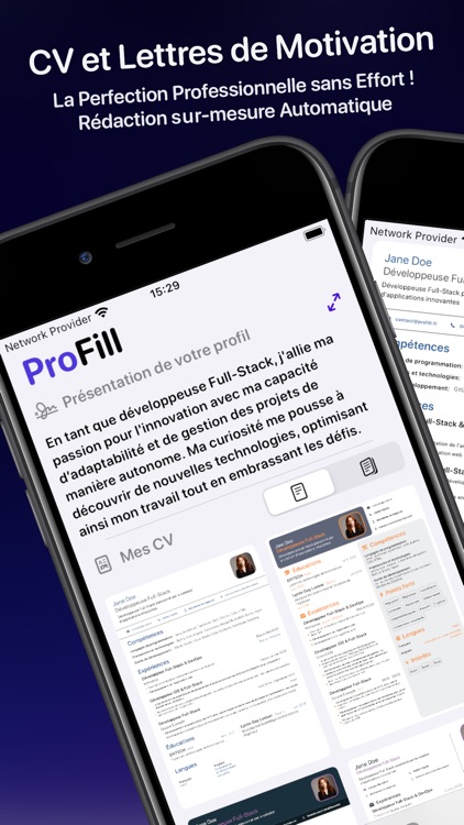 ProFill: CV & Rédaction