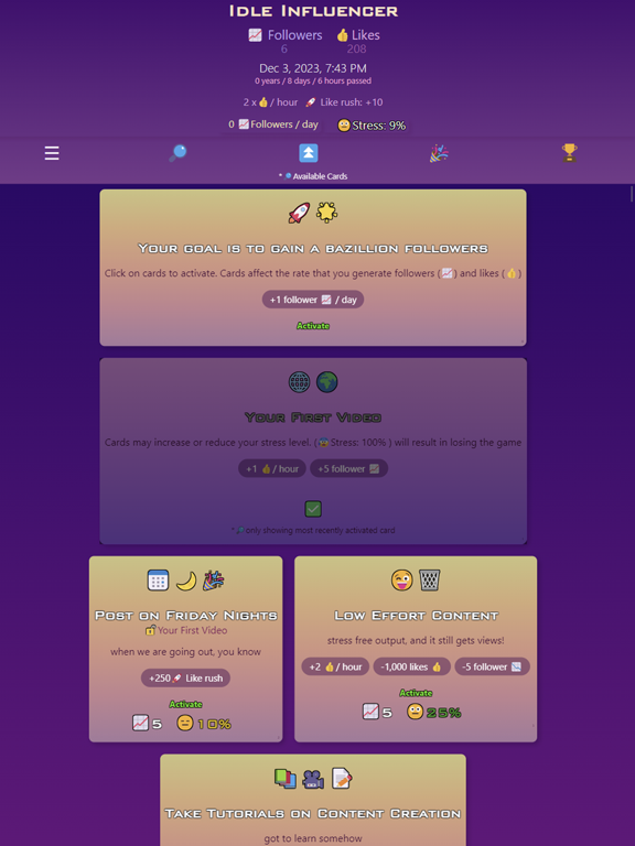 Screenshot #1 for Idle Influencer: 2.0