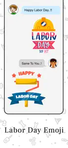 Labor Day EMojis! screenshot #2 for iPhone