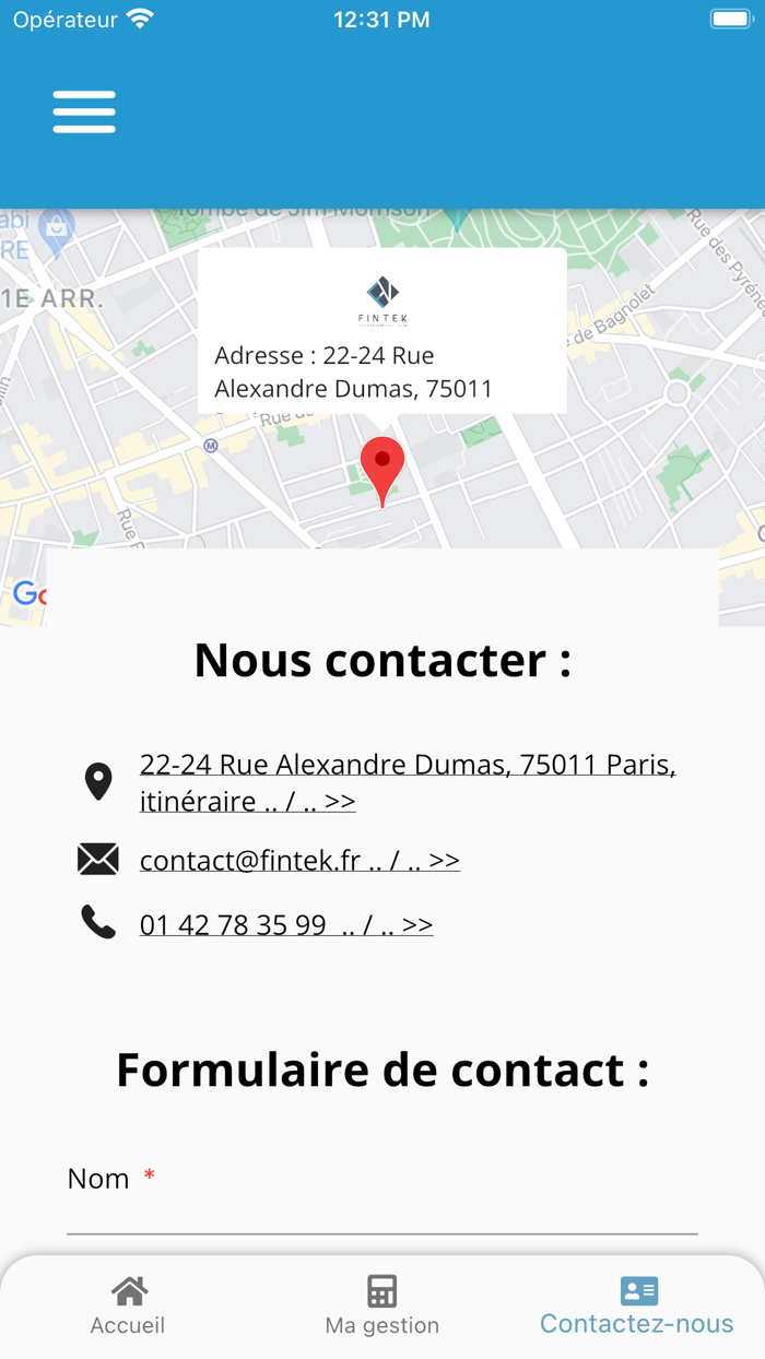 Fintek - Comptable à Paris