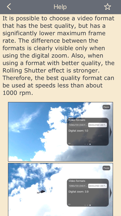 Video tachometer Screenshot