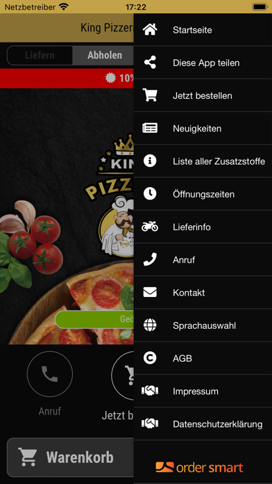 King Pizzeria Oldenburg Screenshot