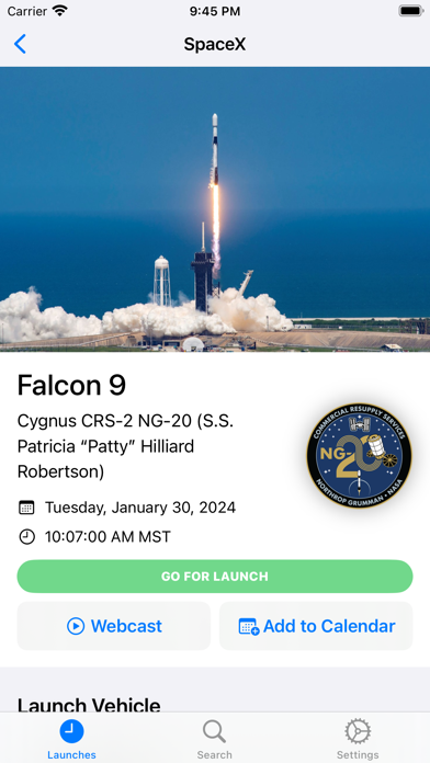 Liftoff: Space Launch Schedule Screenshot