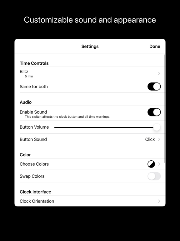 ChessClock+ iPad screenshot 2 - Utilities app