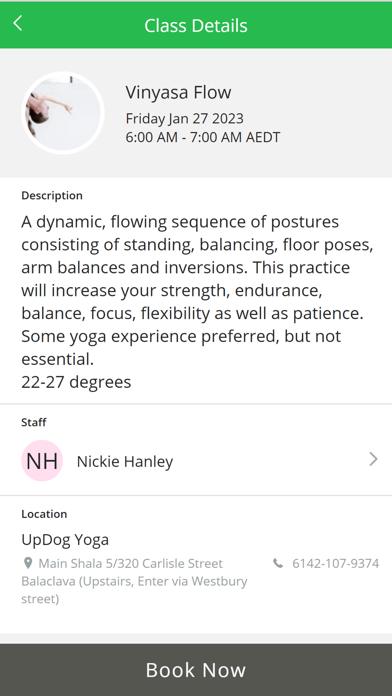 UpDog Yoga Screenshot