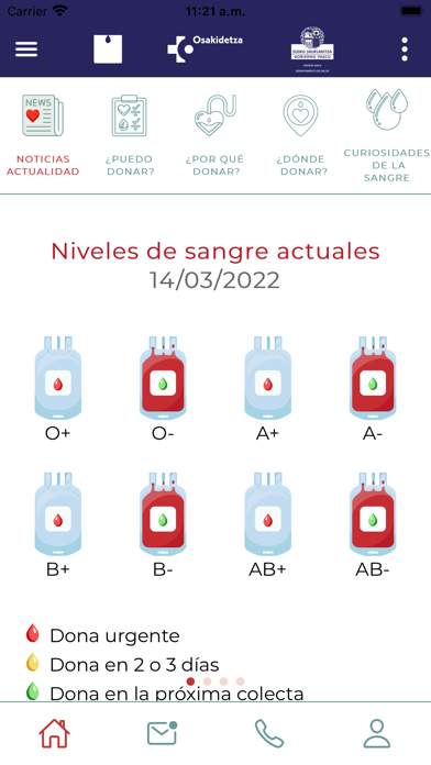 Donantes de Sangre Screenshot