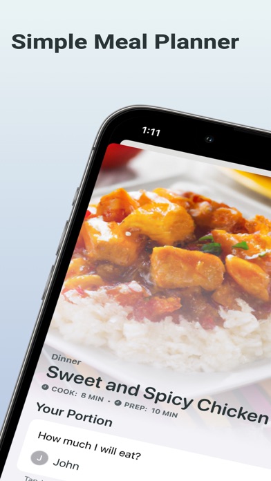 Menyou: Meal Plan Assistant iPhone screenshot 1 - Food & Drink app