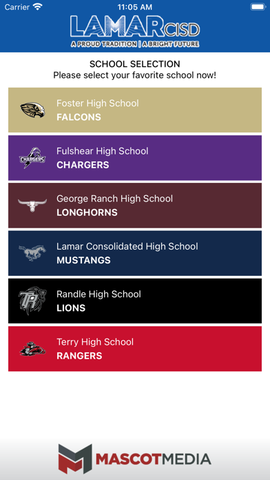 Lamar CISD Athletics Screenshot