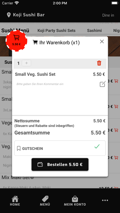 Koji Sushi Bar Screenshot