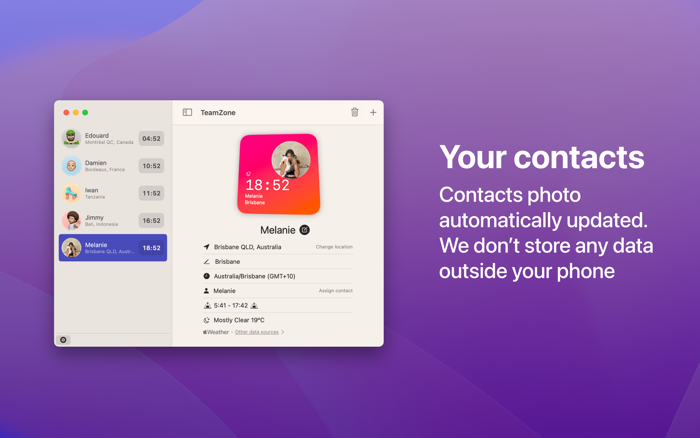 TeamZone • World Clock Widget