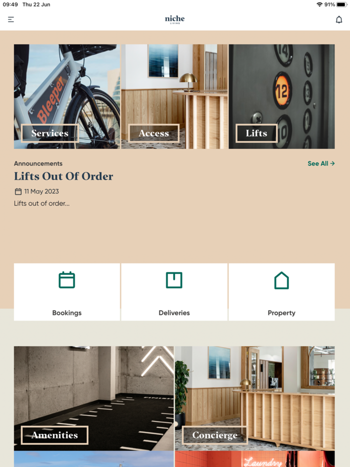 Niche Living Members App