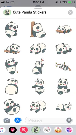 Game screenshot The Cute Panda Emojis apk