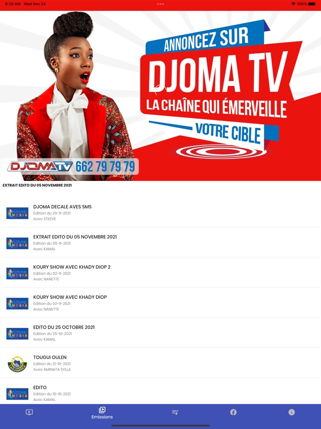 DJOMA FM ET TV dans l'App Store