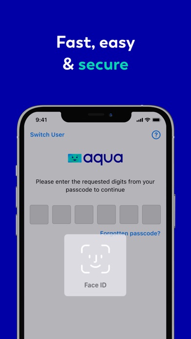 Aqua credit card Screenshot