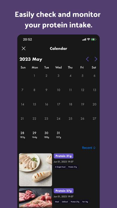 Protein Tracker for Muscle Screenshot