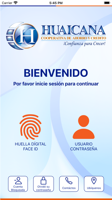 Huaicana App Móvil Screenshot