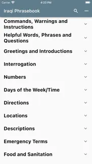 iraqi phrasebook iphone screenshot 1