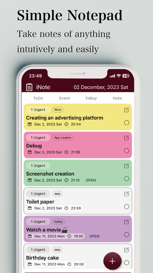 #1. iNote:Color sticky note memo (iOS) 由: Hajime Suzuki