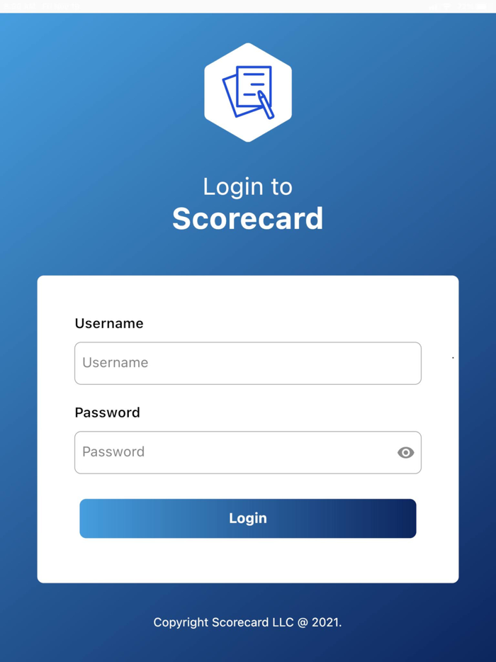 Scorecard - Sales app