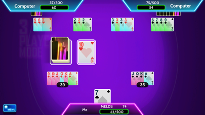 Classic Rummy 500 card game Screenshot