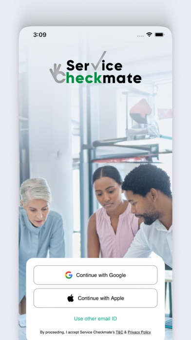 Service Checkmate App Screenshot