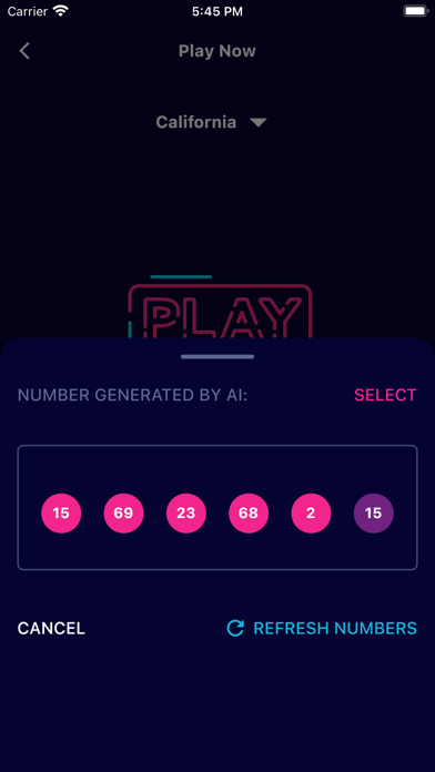 Smart Lotto Number Generator Screenshot