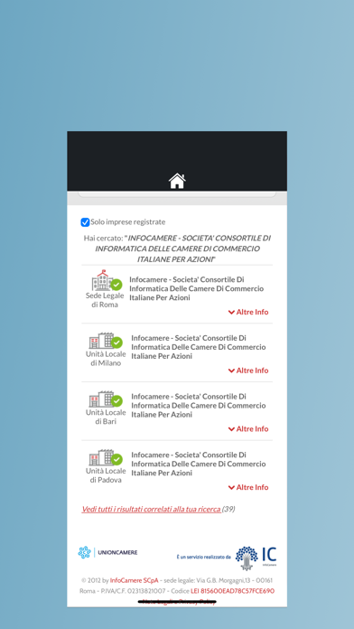 registroimprese.it Screenshot