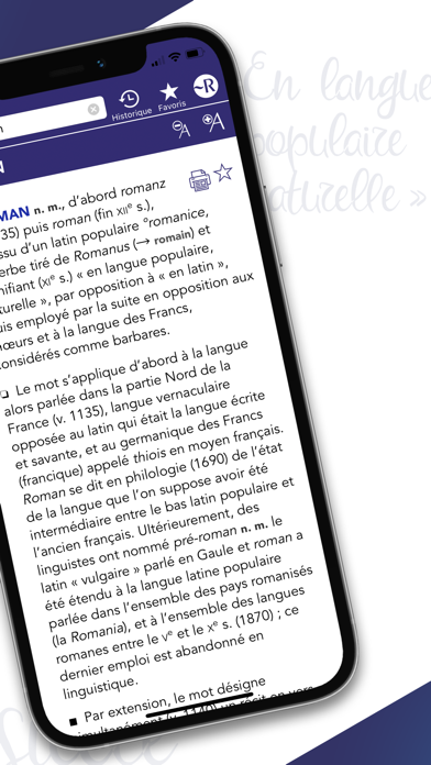 Screenshot #2 pour Dictionnaire Robert Historique