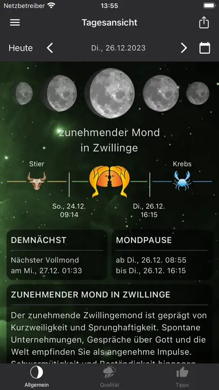 MoonWorx Mondkalender screenshot 1 of 10