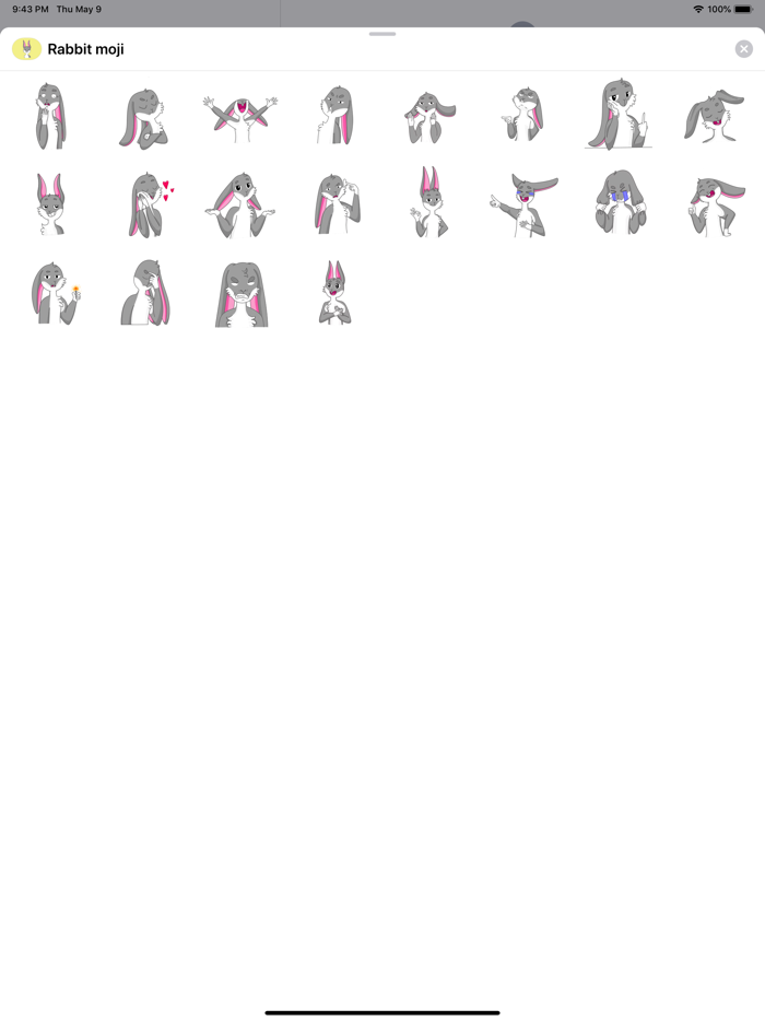 Funny Rabbit emoji and stickers