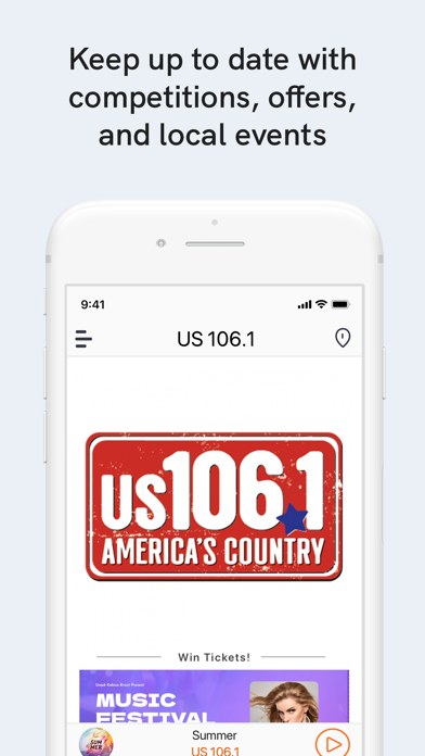 US 106.1 Screenshot
