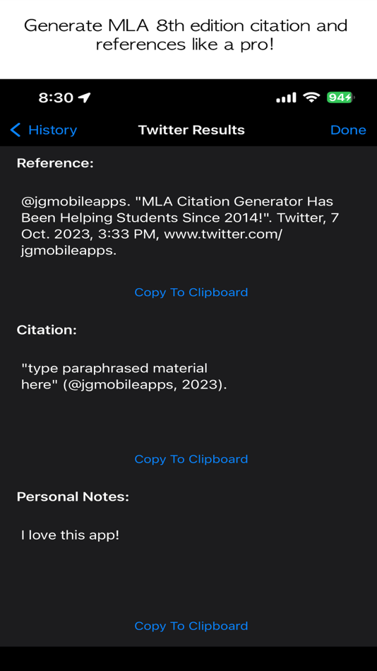 MLA Citation Generator - 5.9 - (iOS)