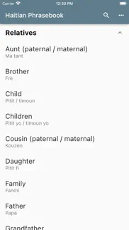 haitian phrasebook iphone screenshot 4