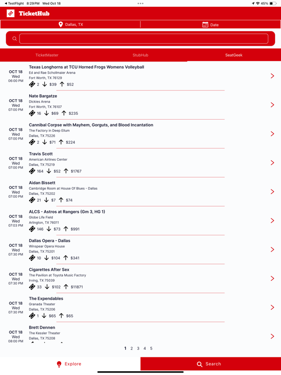 TicketHub iPad screenshot 5 - Entertainment app
