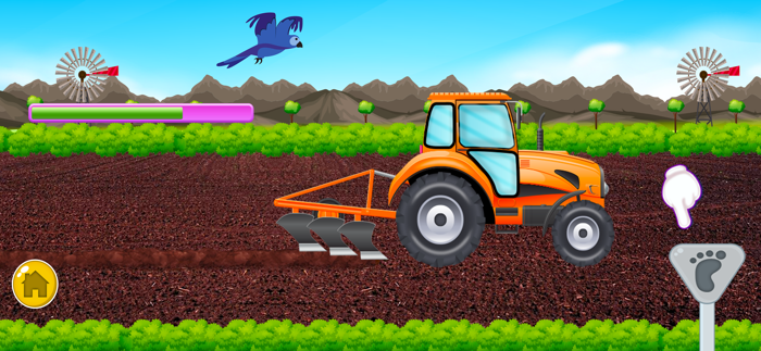 Farm Tractors Harvesting Game