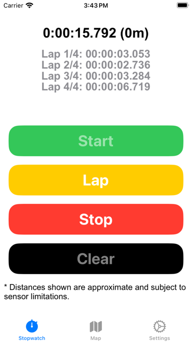 Screenshot #1 pour Clear Stopwatch