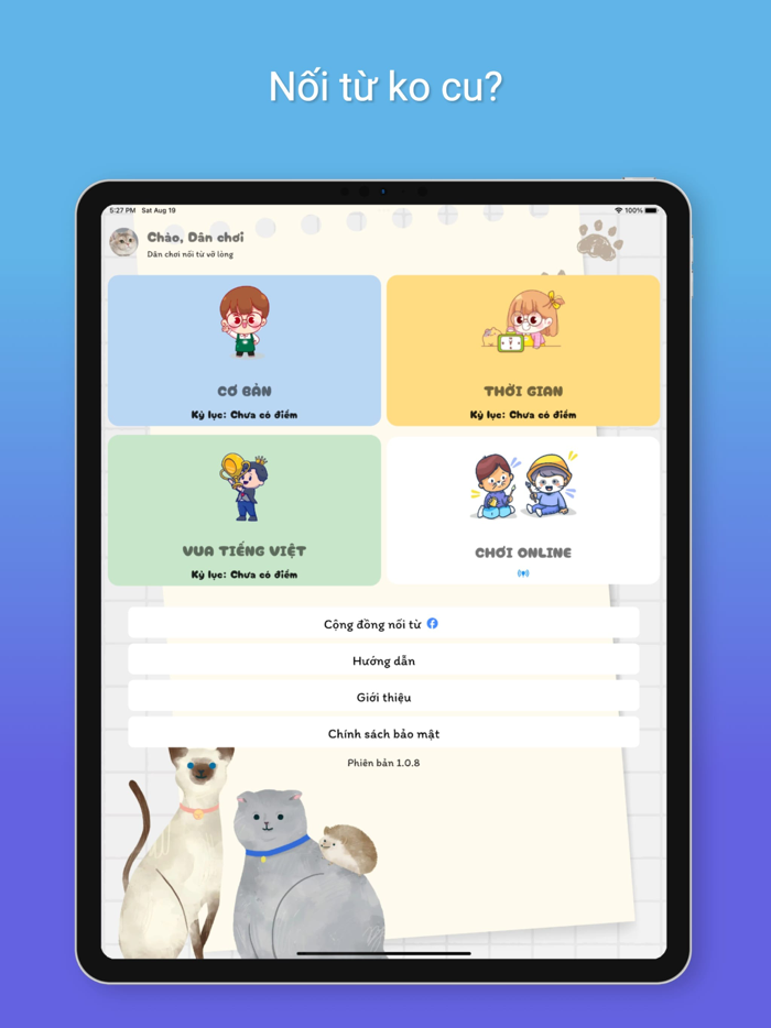 Nối từ chơi nối từ đê