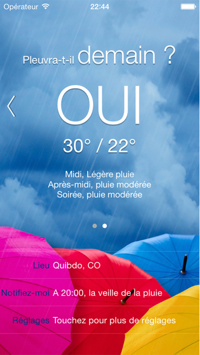Screenshot #3 pour Pleuvra-t-il? (Will it Rain?)