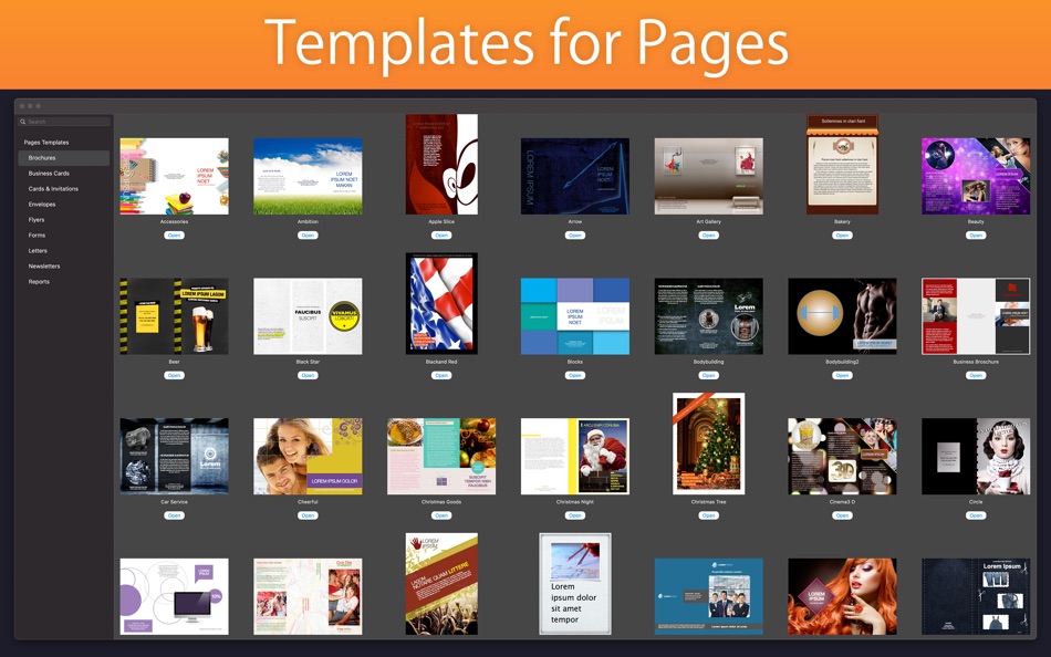 Templates Box for Pages - 10.0 - (macOS)